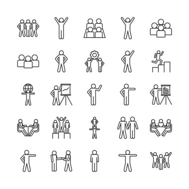 Isolated avatars line style icon set vector design