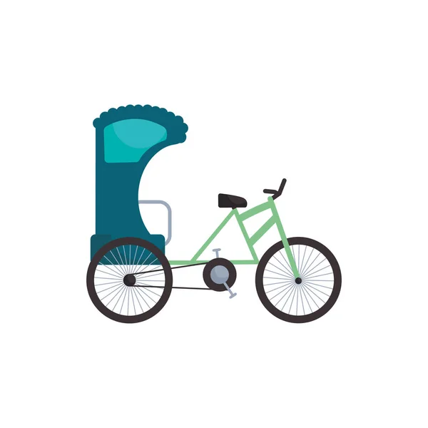 Isolated bike with cart flat style icon vector design — Wektor stockowy