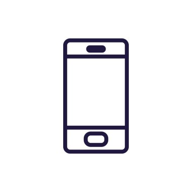 İzole edilmiş dijital akıllı telefon çizgisi biçim vektör tasarımı
