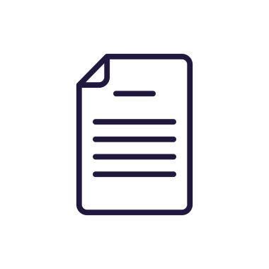 İzole edilmiş veri doküman çizgisi biçim vektör tasarımı