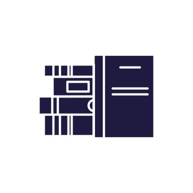 İzole eğitim kitapları siluet biçim vektör tasarımı