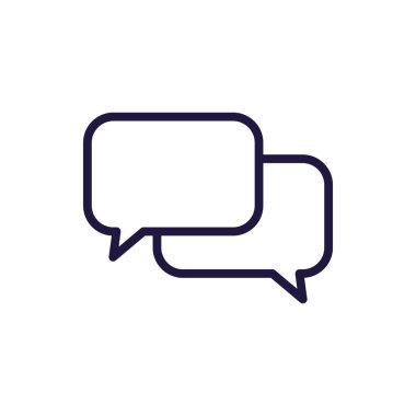 Isolated communication bubbles line style icon vector design