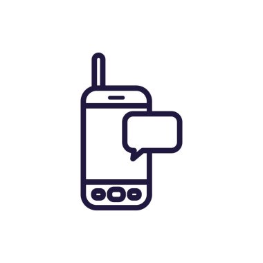 Isolated digital smartphone and bubble line style icon vector design