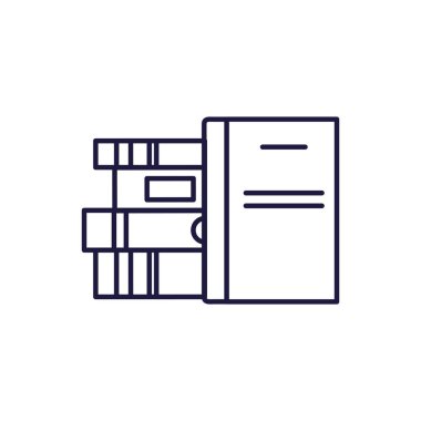 Isolated education books line style icon vector design