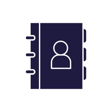 Isolated phone book silhouette style icon vector design
