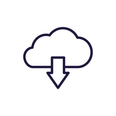 Isolated cloud computing line style icon vector design