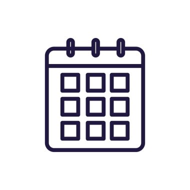 Isolated calendar line style icon vector design