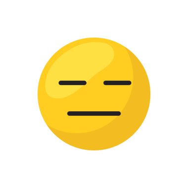 Straight Face Emoji - Neutral Face Emoji High Res Stock ...