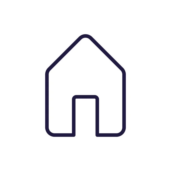 Casa aislada línea estilo icono diseño vectorial — Archivo Imágenes Vectoriales
