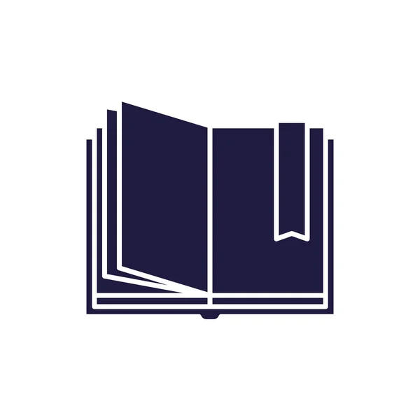 Isolated open book silhouette style icon vector design — Διανυσματικό Αρχείο