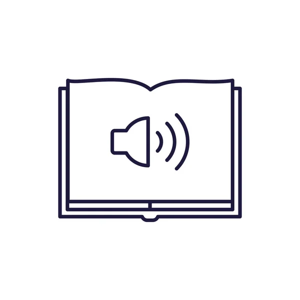 Isolated open book and volume line style icon vector design — 스톡 벡터