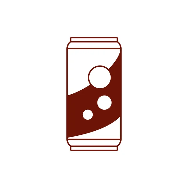 Isolated soda can drink line style icon vector design — Stockvektor