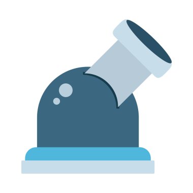 İzole edilmiş roket düz stil vektör tasarımı