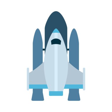 İzole edilmiş roket düz stil vektör tasarımı
