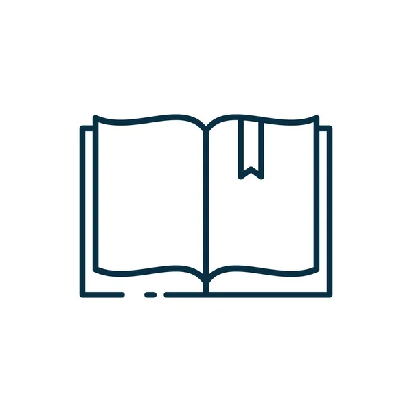 Icono de estilo de línea de libro de educación aislada diseño de vectores — Vector de stock