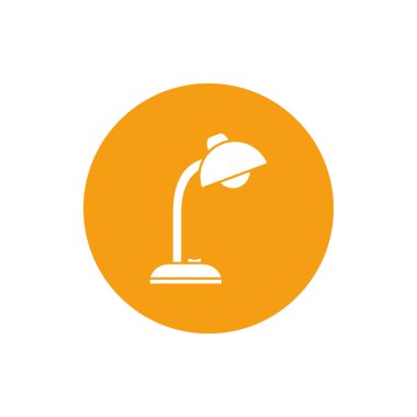 Isolated desk lamp block style icon vector design