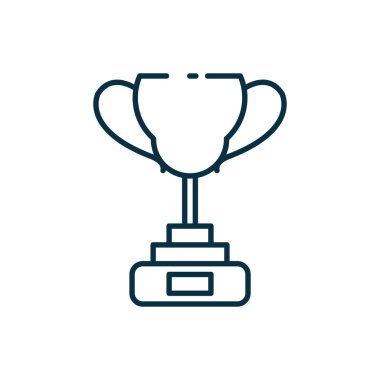 İzole edilmiş kupa çizgisi biçim vektör tasarımı