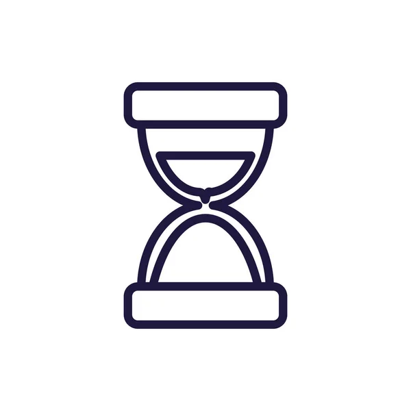 Isolated sand hourglass line style icon vector design — 스톡 벡터