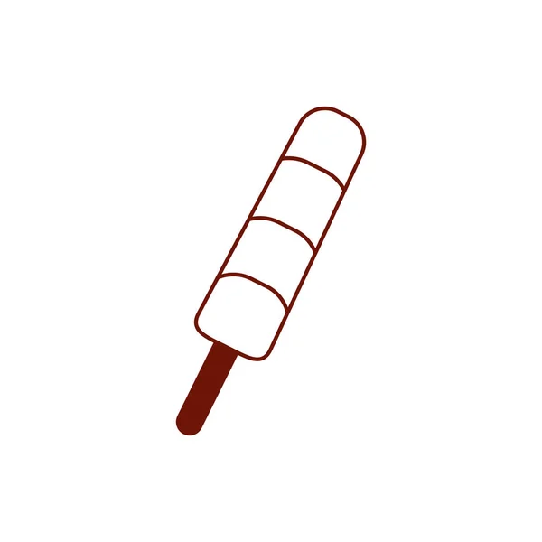 Sweet and frozen popsicle line style iconvector design — ストックベクタ