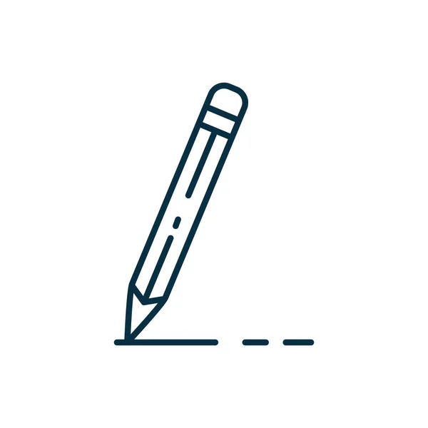 Diseño de vectores de icono de estilo de línea de lápiz aislado — Vector de stock