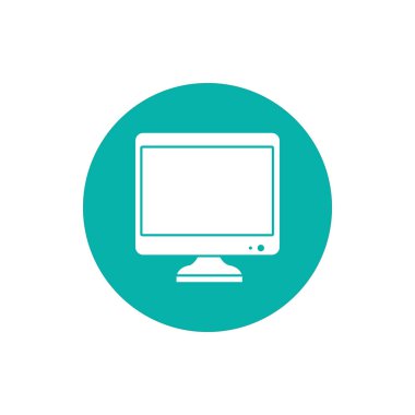 Computer block style icon vector design