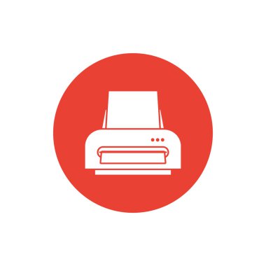 Printer and document block style icon vector design