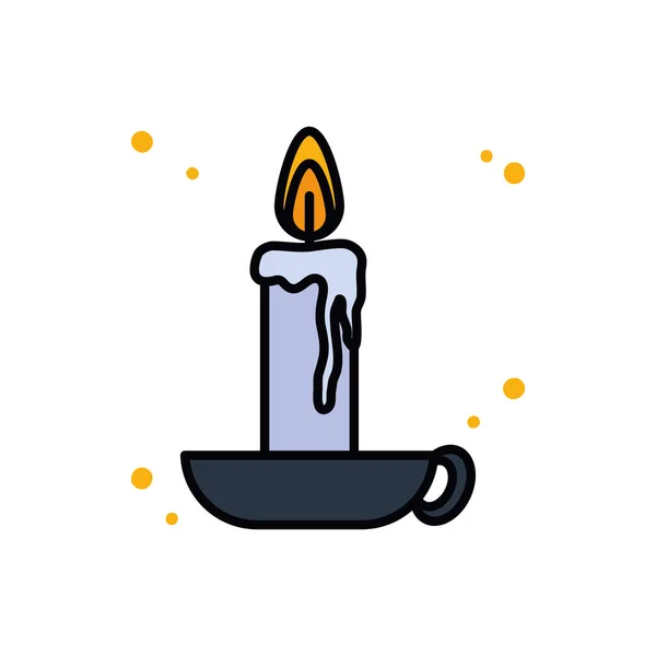 Isolated candle line and fill style icon vector design — Stock Vector