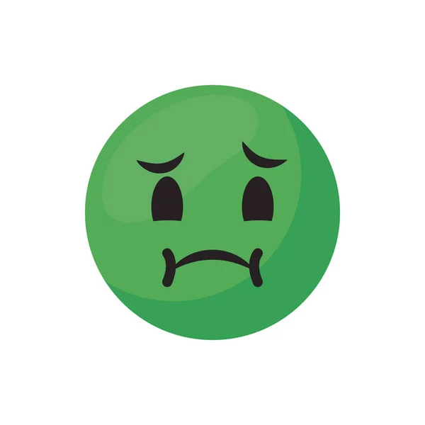 Sick emoji face flat style icon vector design — Stockvector