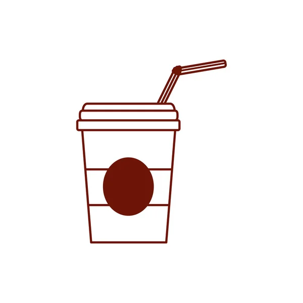 Isolated coffee mug drink line style icon vector design — Wektor stockowy