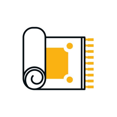 Ramadan carpet half line half color style icon vector design