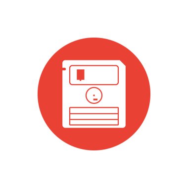 Isolated diskette block style icon vector design