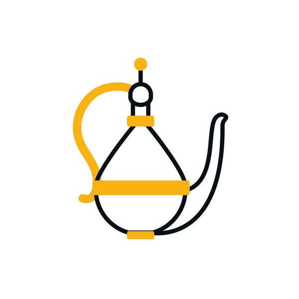 Ramadan lamp half line half color style icon vector design — Stockvektor