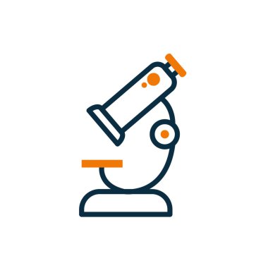 Isolated chemistry microscope half line half color style icon vector design