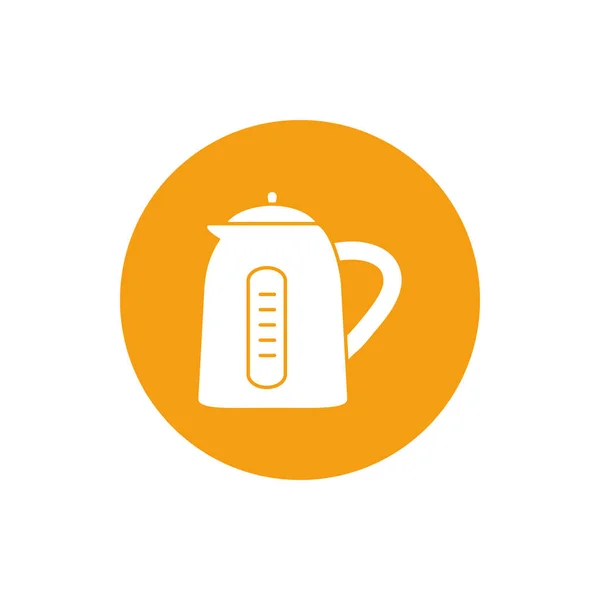 Isolated water cooker appliance block style icon vector design — Διανυσματικό Αρχείο