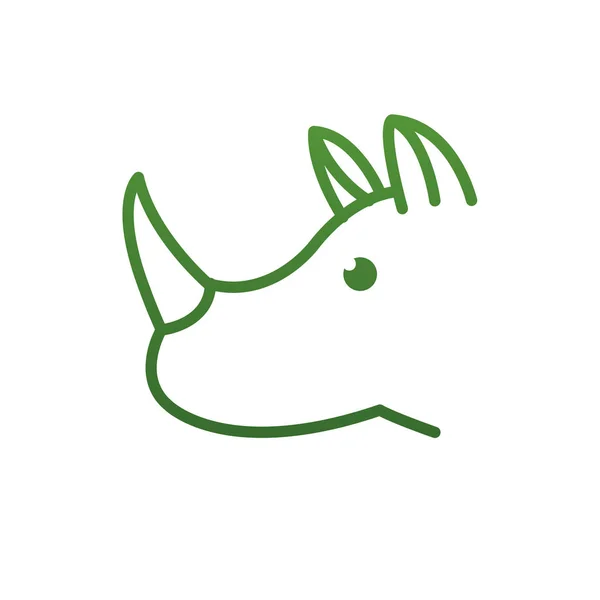 Rhino gradient style icon vector design — 图库矢量图片