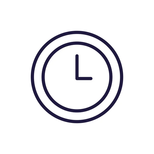 Isolated clock instrument line style icon vector design — Wektor stockowy