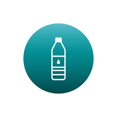 Water bottle block gradient style icon vector design