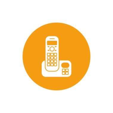 Isolated phone block style icon vector design