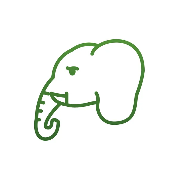 Conception vectorielle d'icône de style gradient d'éléphant — Image vectorielle