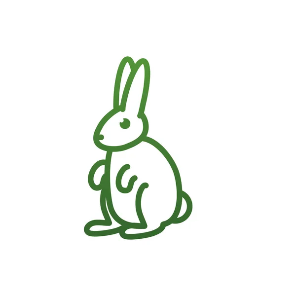 Diseño del vector icono de estilo de gradiente de conejo — Vector de stock