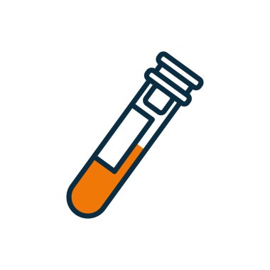 Isolated chemistry bottle half line half color style icon vector design