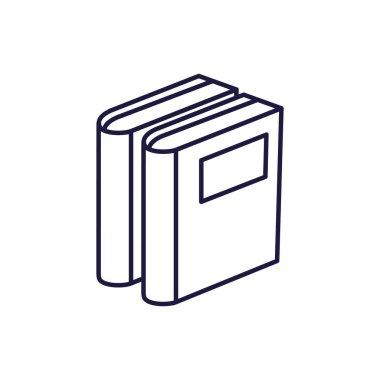 Isolated education books line style icon vector design
