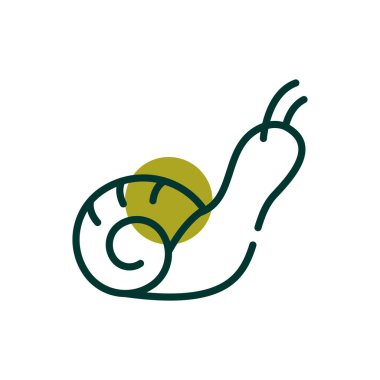 Snail half line half color style icon vector design