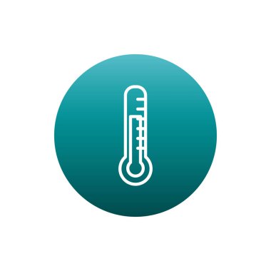 Isolated thermometer block gradient style icon vector design