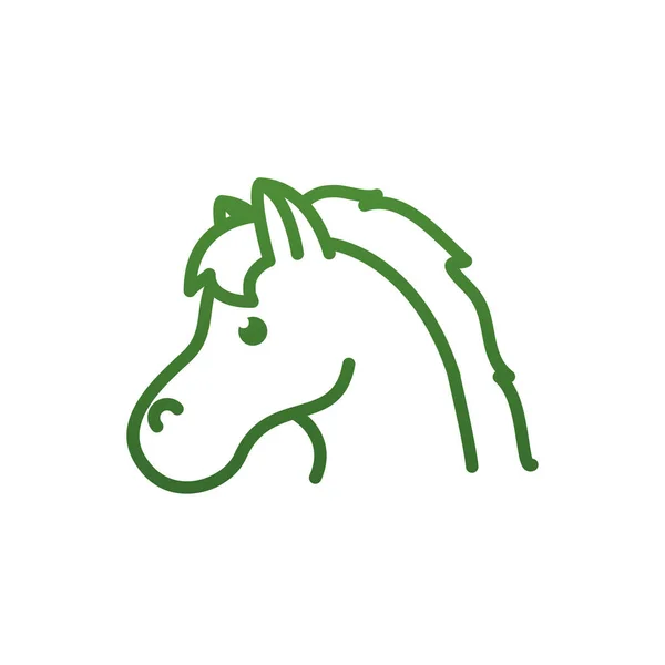 Estilo gradiente cavalo ícone vetor design — Vetor de Stock