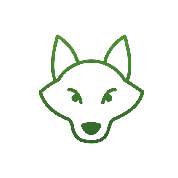 Wolf gradient style icon vector design — Wektor stockowy