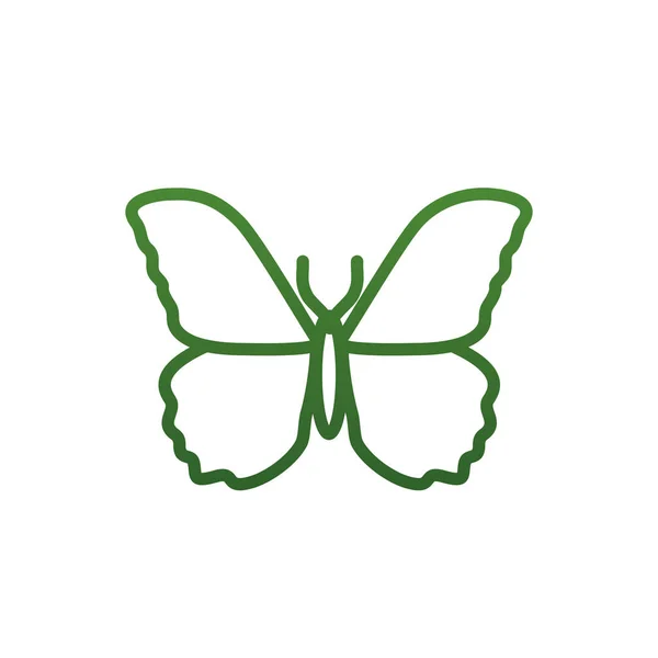 Mignon papillon insecte gradient style icône vectoriel design — Image vectorielle