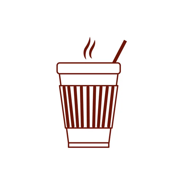 Isolated coffee mug drink line style icon vector design — Stockvektor