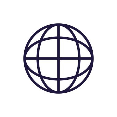 İzole edilmiş küresel küre çizgisi biçim vektör tasarımı