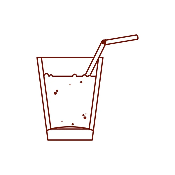 การออกแบบเวกเตอร์ไอคอนสไตล์เครื่องดื่มแก้วโซดาแบบแยกแยก — ภาพเวกเตอร์สต็อก
